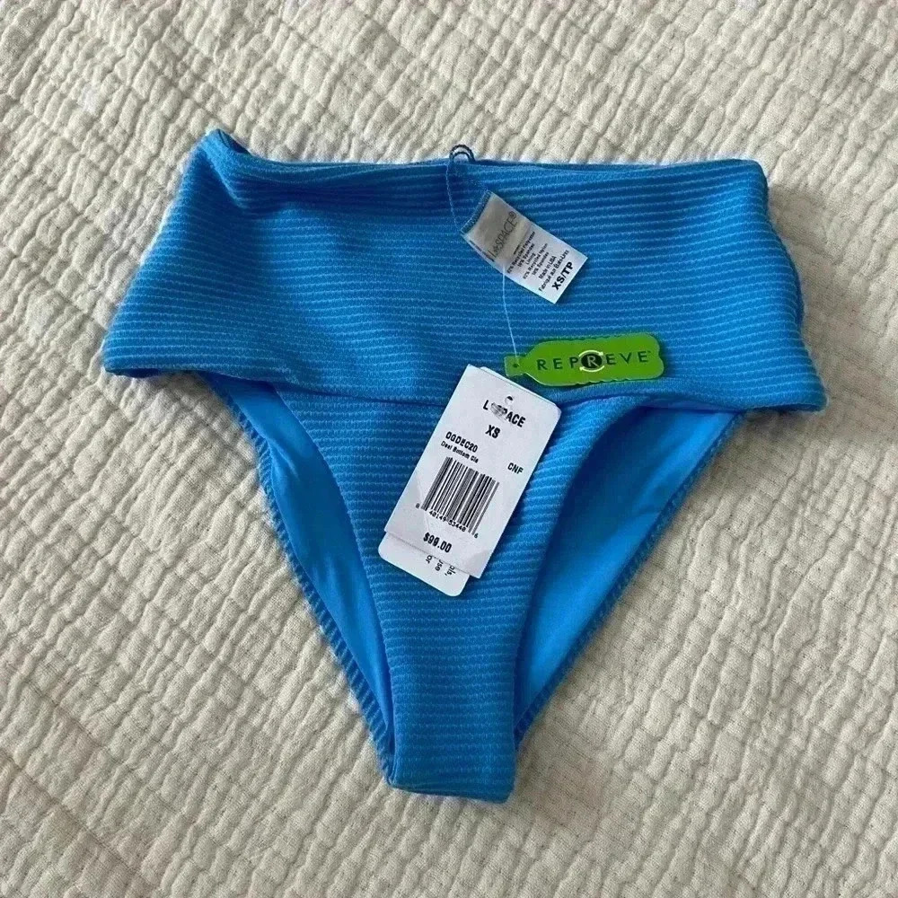 NWT L*Space x Anthropologie Desi Bikini Bottoms size‎ Xs cornflower blue